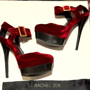 Rachel Zoe Dalia Merlot Velvet Pumps 5 35